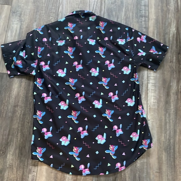 Sugarstar Cafe short sleeve bird print shirt small - Picture 4 of 5